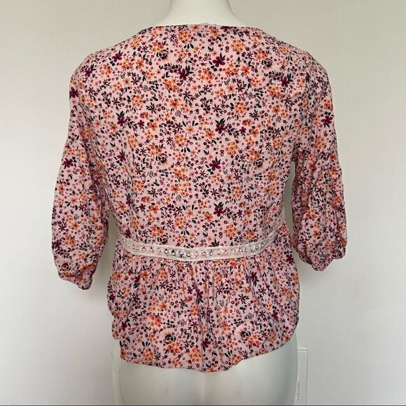 Cottage Core Boho Floral Crop Top - Picture 3 of 8